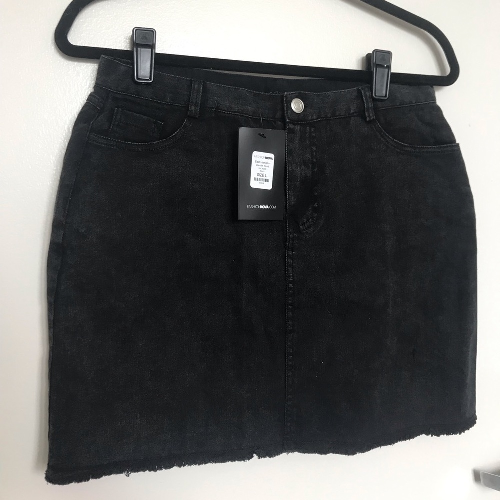 Black Jean Skirt